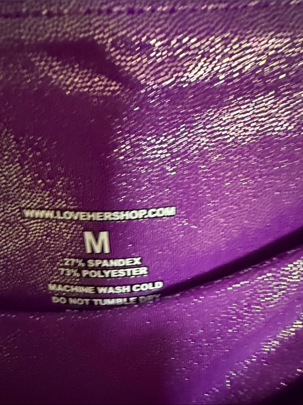 Women Shiny Purple Active Leggings